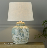 Laura Ashley Elizabeth Hand-Painted Ceramic Table Lamp Base Only